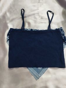 Bandana Print Crop Top