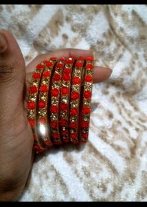 Rose Flower Designs Bangles Set
