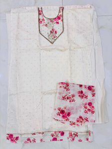 Floral Print Salwar Suit Material