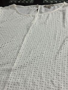 White Eyelet Tank