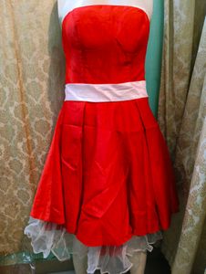Chic Red Fit &amp; Flare Dress free delivery