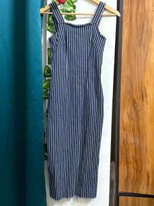 Striped Bodycon Midi Dress