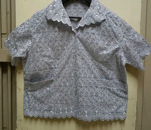 Lace Detail Blouse 10/10 Hakoba Material