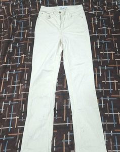 Zara Beige Denim Jeans