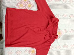 Red Long Sleeve Top