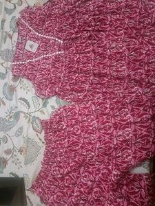 Like New Printed Paplum Style Cord Set In Xl Size