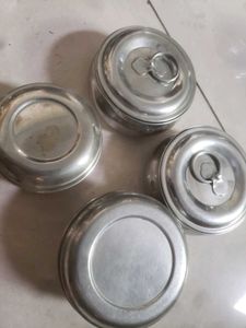 4 Steel Tiffin Boxes
