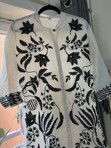 New Cotton Black And cream kutra Pyjama Set