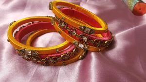 Silk Thread Bangles - Set of 6
