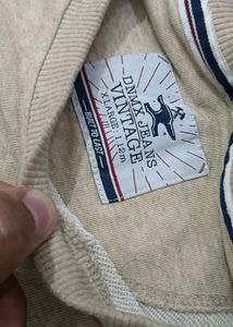 Vintage DNMX Full Arm T-Shirt | For Men Beige