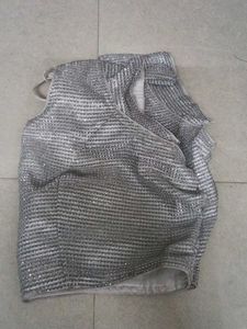 White Colour Shinny Blouse Festive Wear