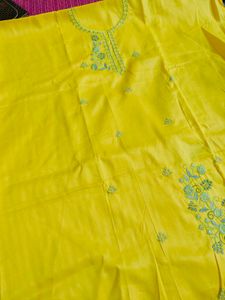 Muslin Cotton Embroidered Suit