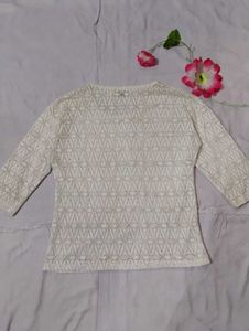 Vintage White Lace Top(Bust-36/38)