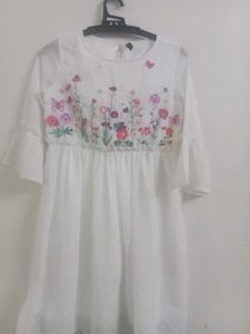Floral White Dress