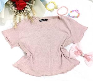 Pink And Peachy Color Cute Zara Top✨