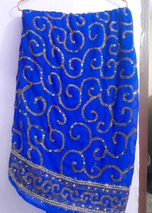 price dropped on Elegant Blue Saree