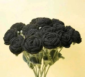 Crochet Black Rose 🖤