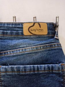 Distressed Cuff Jeans