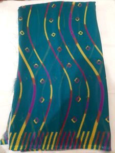 77)New Green Printed Saree