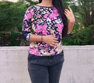 Printed Floral Top