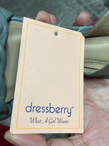 Grey Woven Heel Sandal With Tag