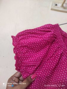 Very Cute Pink White Dotted Top