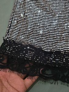 ZARA Sequin Midi Pencil Skirt