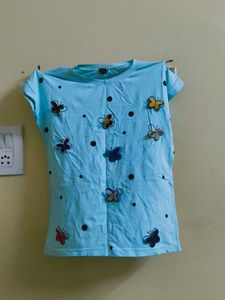 Butterfly Cyan Tshirt