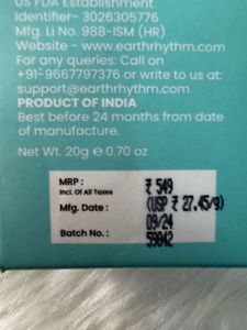 Earth Rhythm Aqua Surge SPF 60 Sunscreen Stick