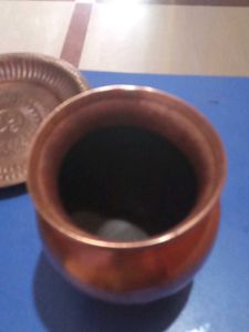 Copper Pot With Om Design Plate