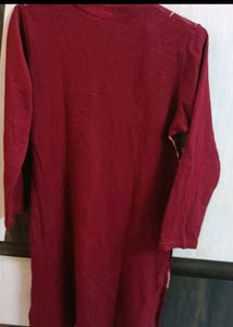 Woolen Red Kurta From Max