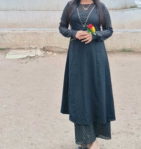Elegant Black Kurti Set