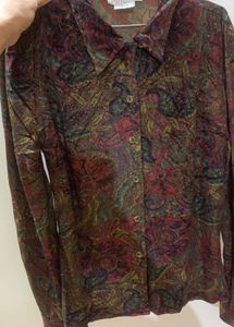 Paisley Velvet Top Type Shirt
