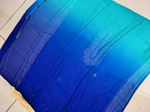 Limited Sale 🔴Blue unstitched embroidered kurta