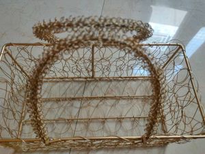 Brass Metal Basket Show Piece