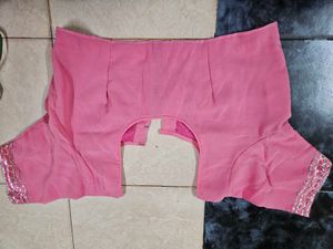 Baby Pink Saree With Stiched Blouse