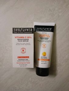 Soulflower Vitamin C Facewash And Serum Combo