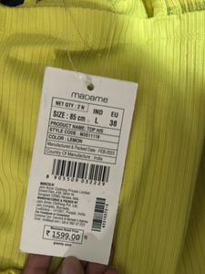 Lime Green Ribbed Crop Top &amp; Cardigan