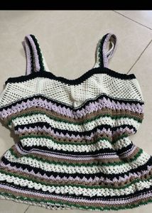 Crochet Striped Tank Top