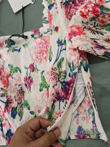 Floral Print Top - ZARA
