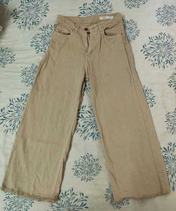 Beige Straight Jeans