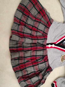 Soft Cotton Uniform Style Baby Frock
