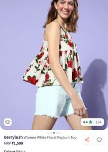 BERRYLUSH Floral Peplum Top