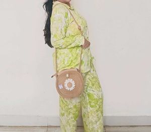 Fluorescent Green Printed Co-ords (Women)