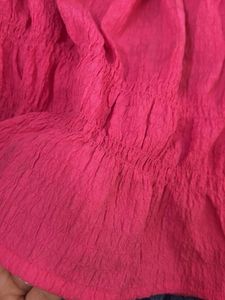 Hot Pink Off-Shoulder Top