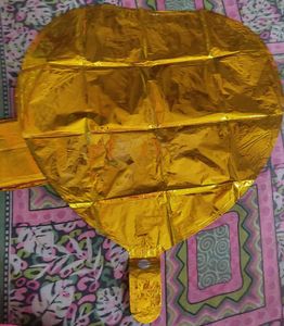 Star And Heart Shape Golden Foil Balloon