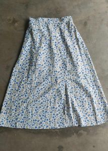 Floral Printed Blue Skirt