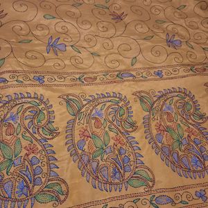 Kantha Work Saree Comes On Garden Silk Preloved Saree Fresh Condition