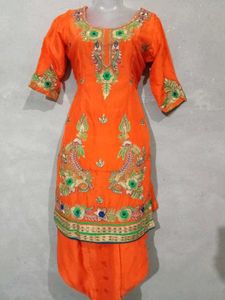 Pure Silk Thread Work Salwar Suit