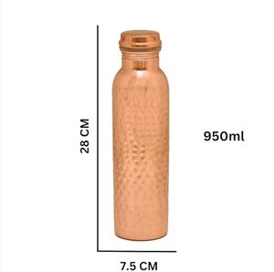 Copper Hammered Water Bottle - 1 Unit